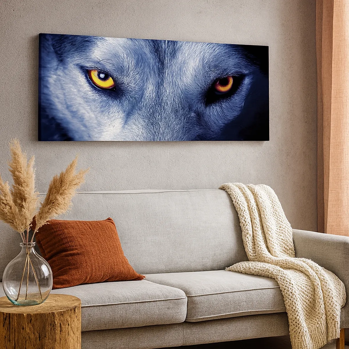 Lærredstryk - Billede på lærred - Et hypnotiserende udseende - 30x30 cm