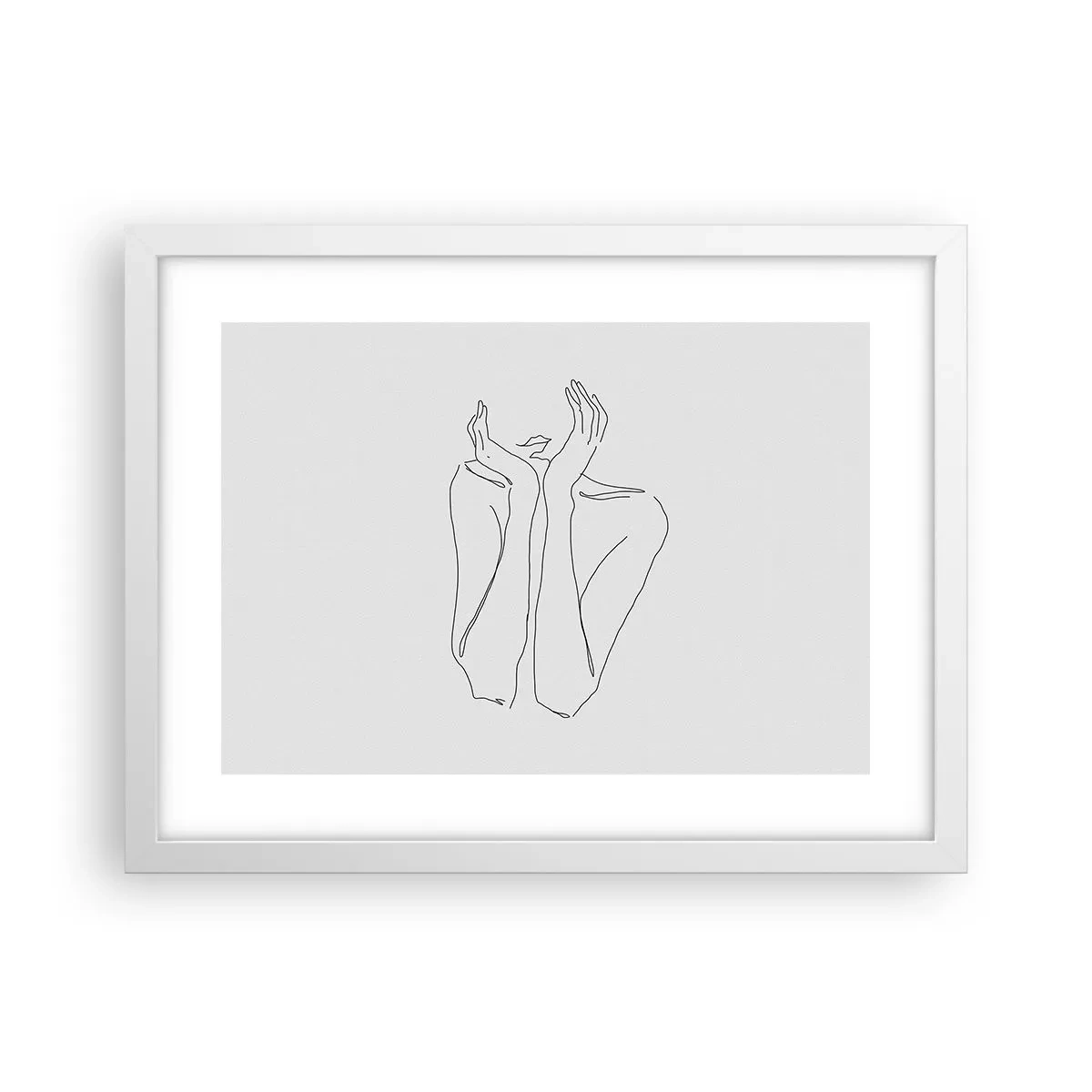 Plakat i hvid ramme - Hvad piger drømmer om - 40x30 cm