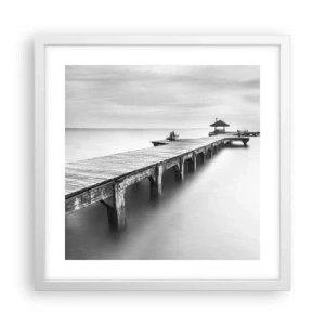 Plakat i hvid ramme - Ind i det fjerne - 40x40 cm