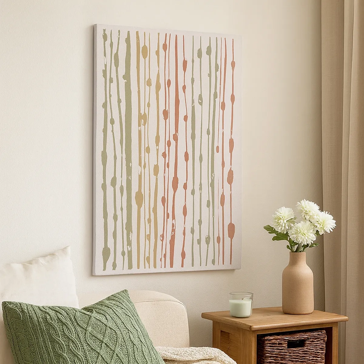 Lærredstryk - Billede på lærred - Musikalsk farvenotation - 50x70 cm