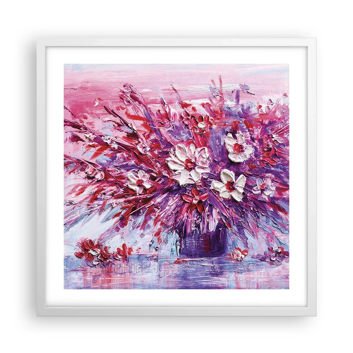 Plakat i hvid ramme - Uskyld og lidenskab  - 50x50 cm