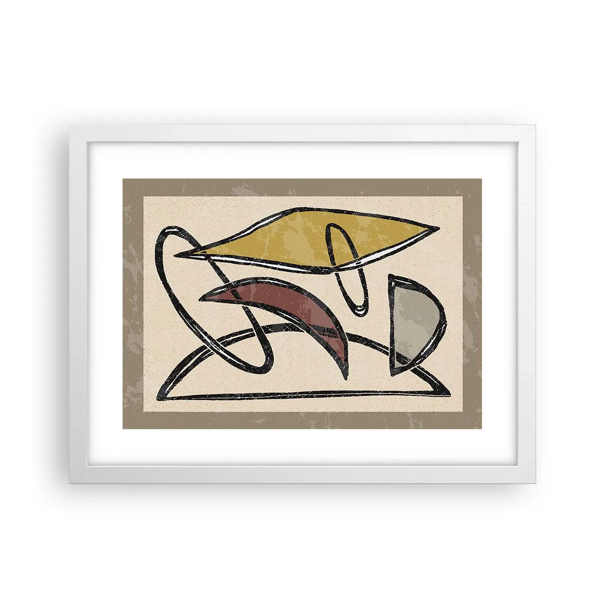 Plakat i hvid ramme - Vertikaler og niveauer - 40x30 cm