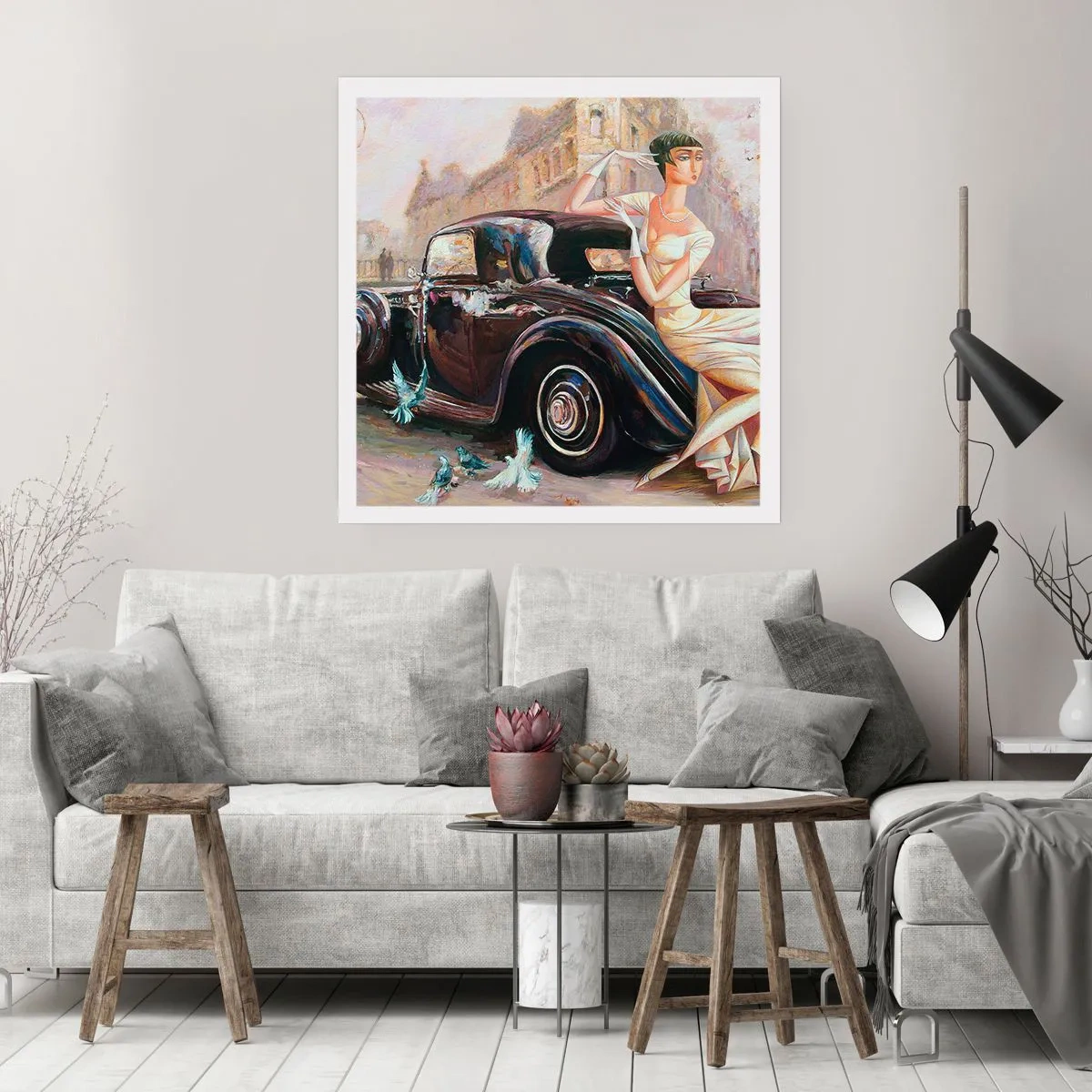 Plakat - Retro elegance - 60x60 cm