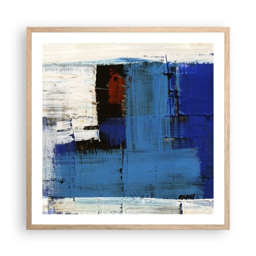 Plakat i ramme af lyst egetræ - Det blås hemmelighed - 60x60 cm