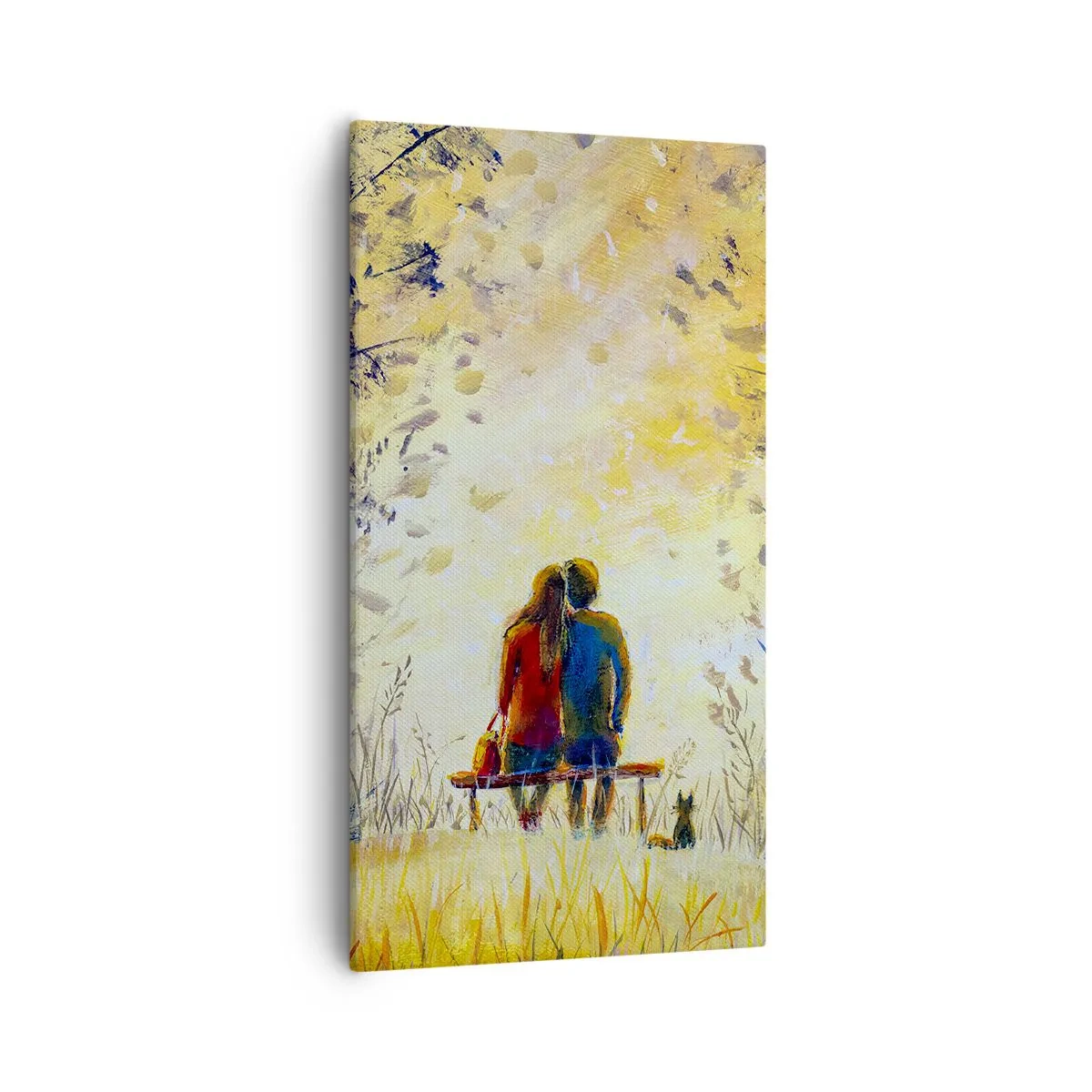 Lærredstryk - Billede på lærred - Et magisk øjeblik - 55x100 cm