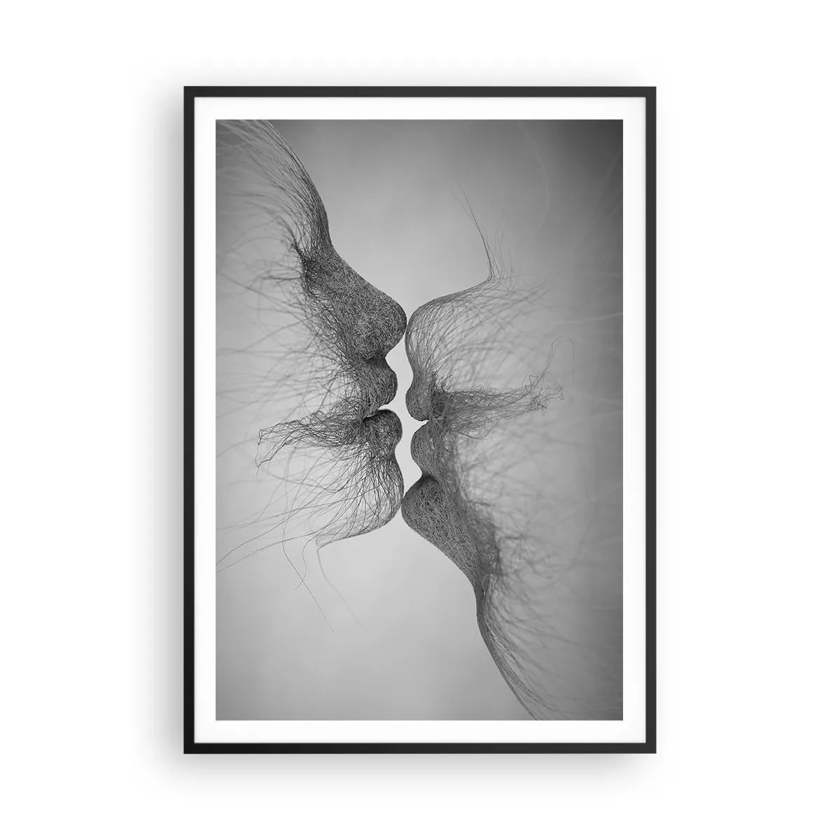 Plakat i sort ramme - Vindens kys - 70x100 cm
