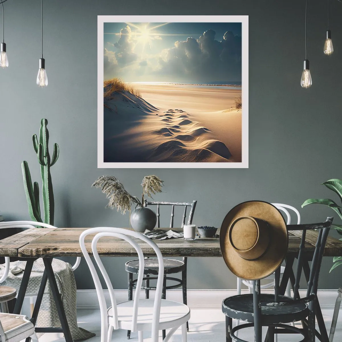 Plakat - Beroligende landskab - 50x50 cm