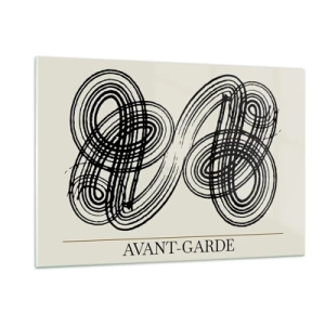 Billede på glas - Det kom ud spontant - 120x80 cm