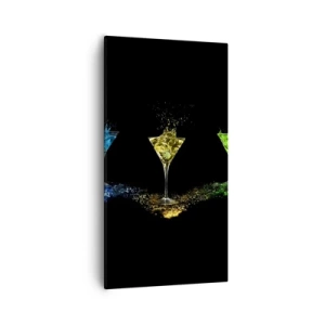 Lærredstryk - Billede på lærred - Glædens farver i krystalglas - 55x100 cm