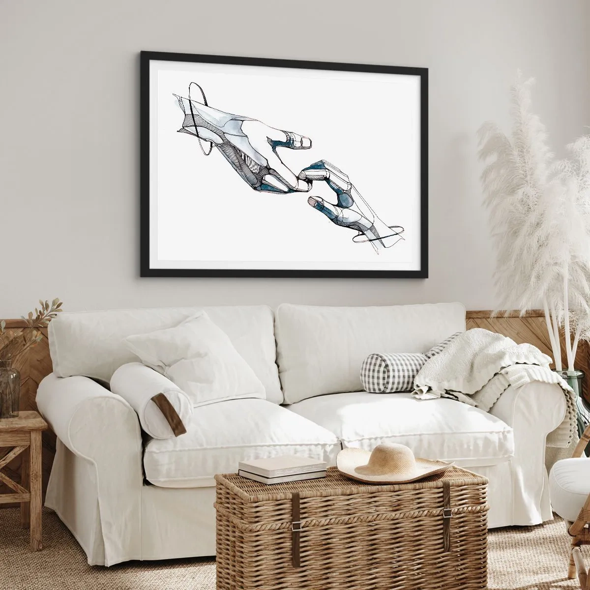 Plakat i sort ramme - En god gestus - 100x70 cm