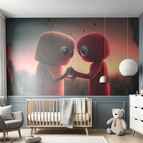 Fototapet Premium Sand - Alle har lov til at elske - Uld, Børns, Elsker - 100x70 cm