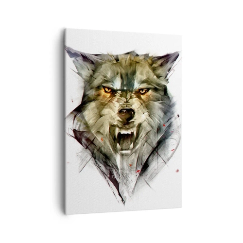 Lærredstryk - Billede på lærred - Ikke et skridt! - 50x70 cm