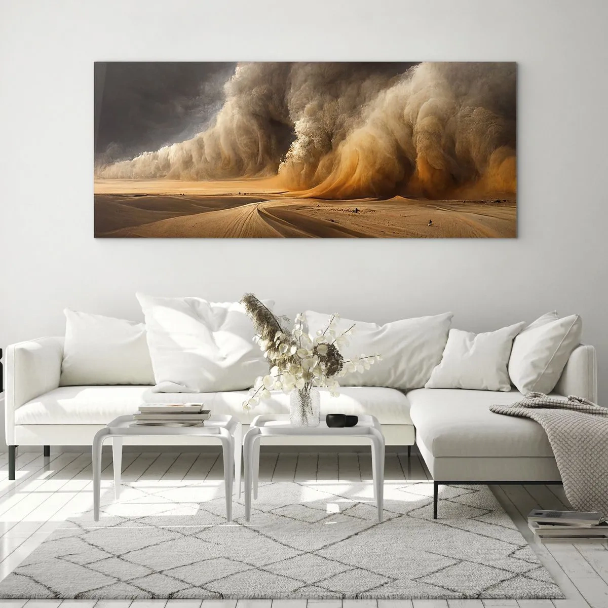 Billede på glas - Ørkenens vrede - 160x50 cm
