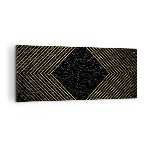 Lærredstryk - Billede på lærred - Geometri i glamour-stil - 100x40 cm