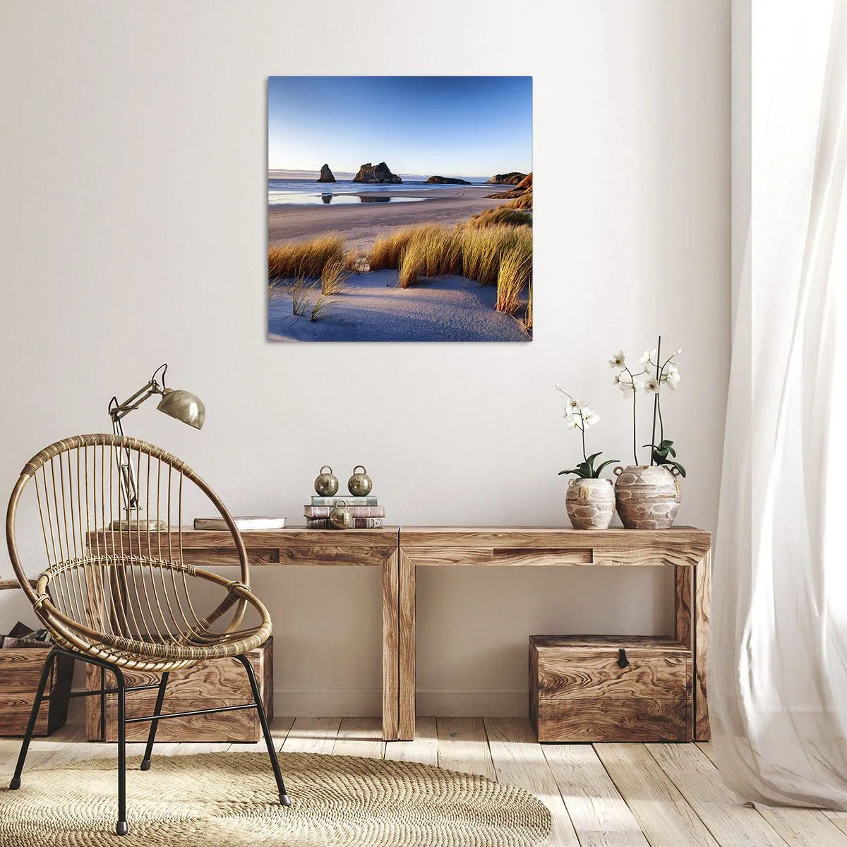 Lærredstryk - Billede på lærred - For dem, der søger ro - 50x50 cm