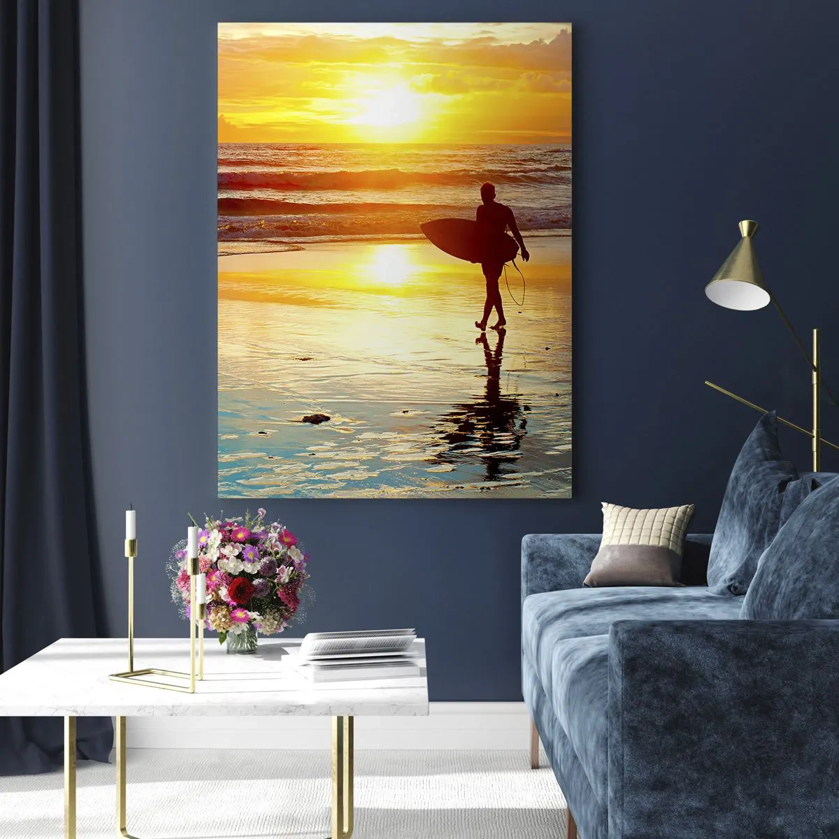 Billede på glas - Krigerens tilbagevenden - 50x70 cm