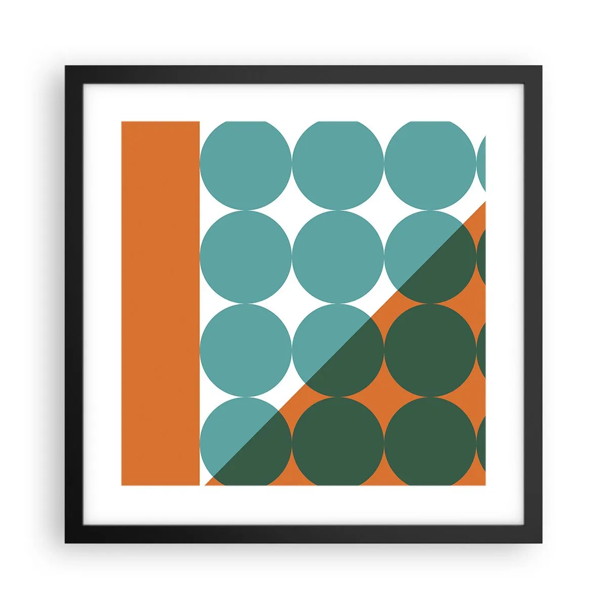 Plakat i sort ramme - Op og over - 40x40 cm