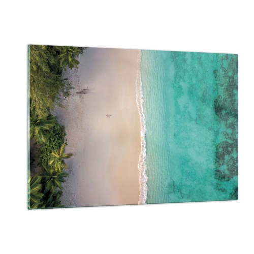 Billede på glas - Paradis strand - 120x80 cm