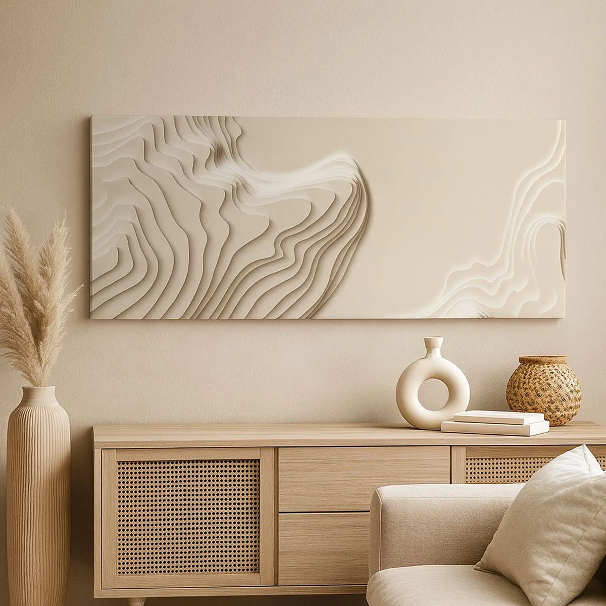 Lærredstryk - Billede på lærred - Kunstens topografi - 100x40 cm