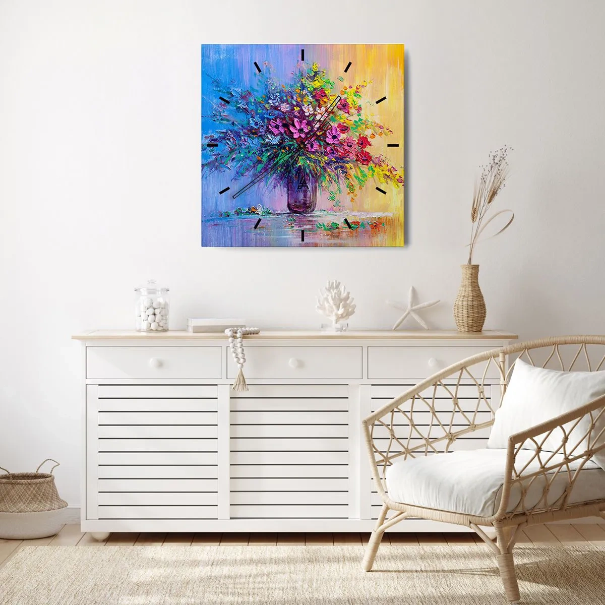 Vægur, Uret - Gave fra en sommereng - 40x40 cm