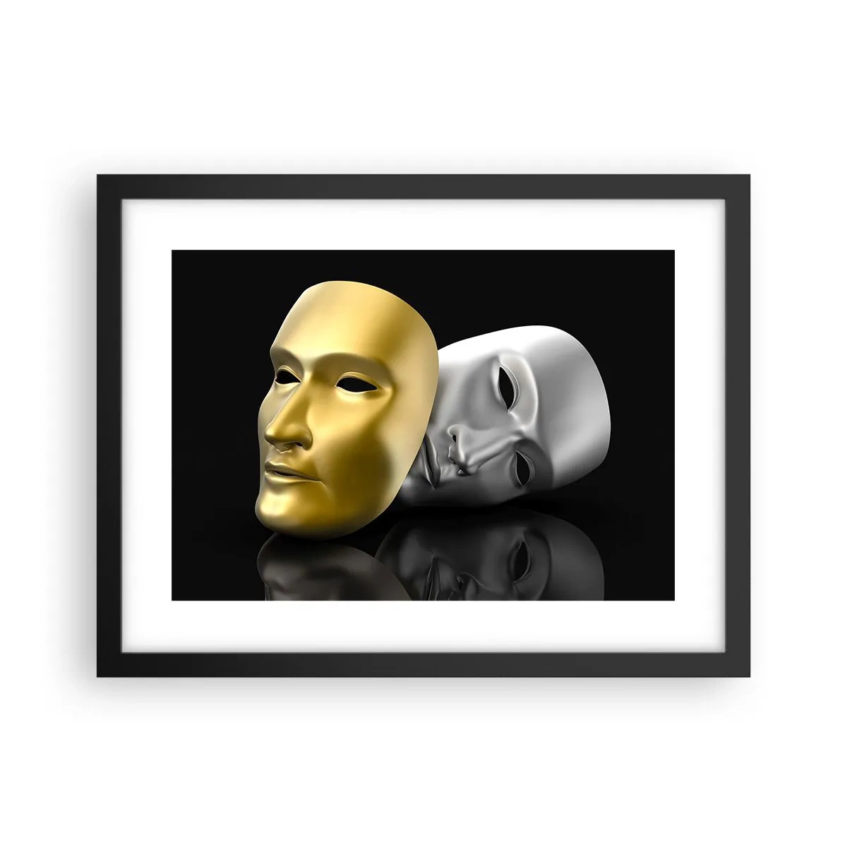 Plakat i sort ramme - Livet er teater - 40x30 cm
