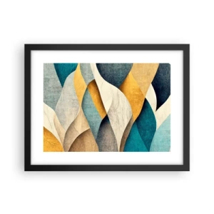 Plakat i sort ramme - Rytme og bølger - 40x30 cm