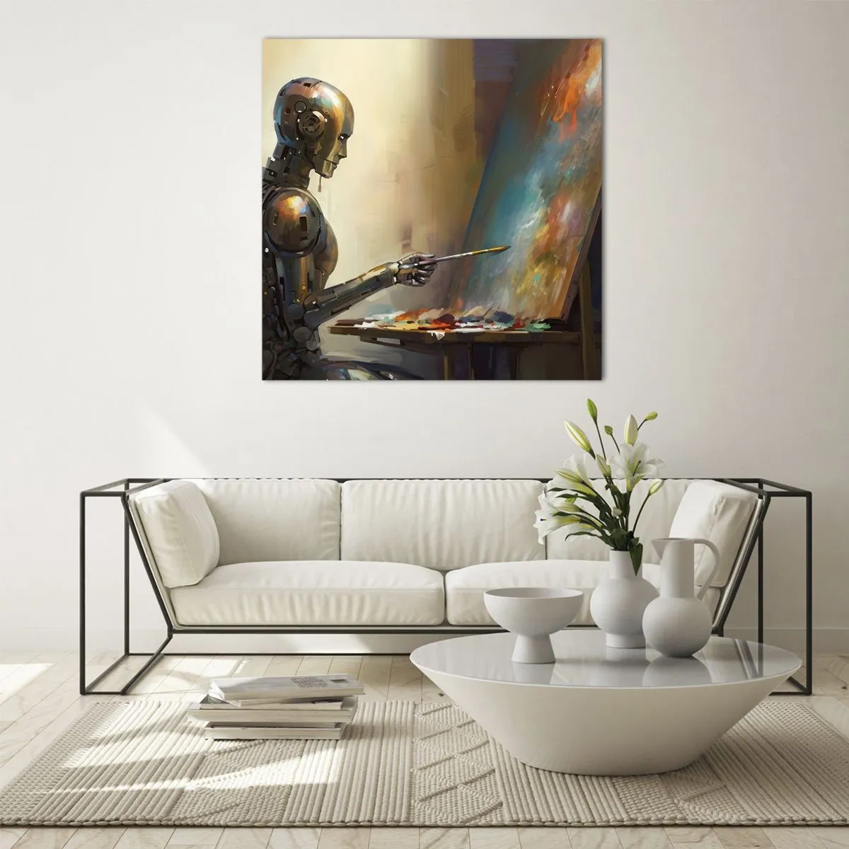 Billede på glas - Fremtidens kunst - 40x40 cm