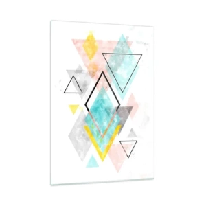 Billede på glas - Geometrisk leg - 50x70 cm