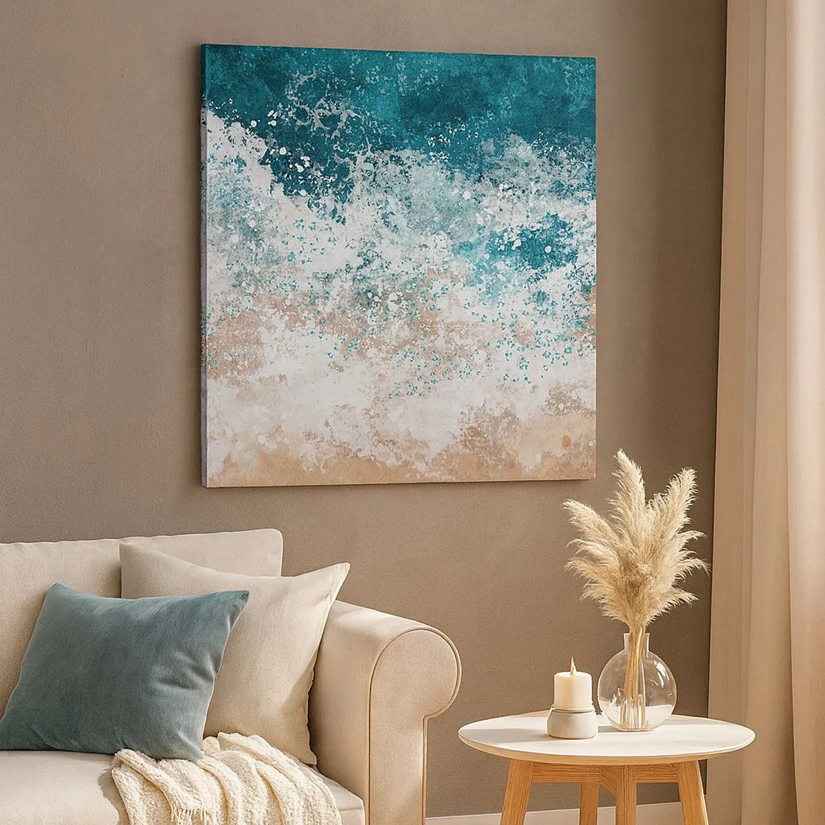 Lærredstryk - Billede på lærred - Historier fra havet - 30x30 cm