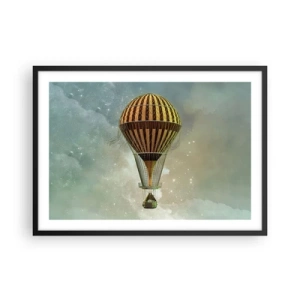 Plakat i sort ramme - Banebrydende flyvninger - 70x50 cm