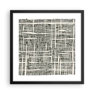Plakat i sort ramme - En sammensætning vævet - 40x40 cm