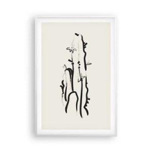 Plakat i hvid ramme - Blomstrende urt - 61x91 cm