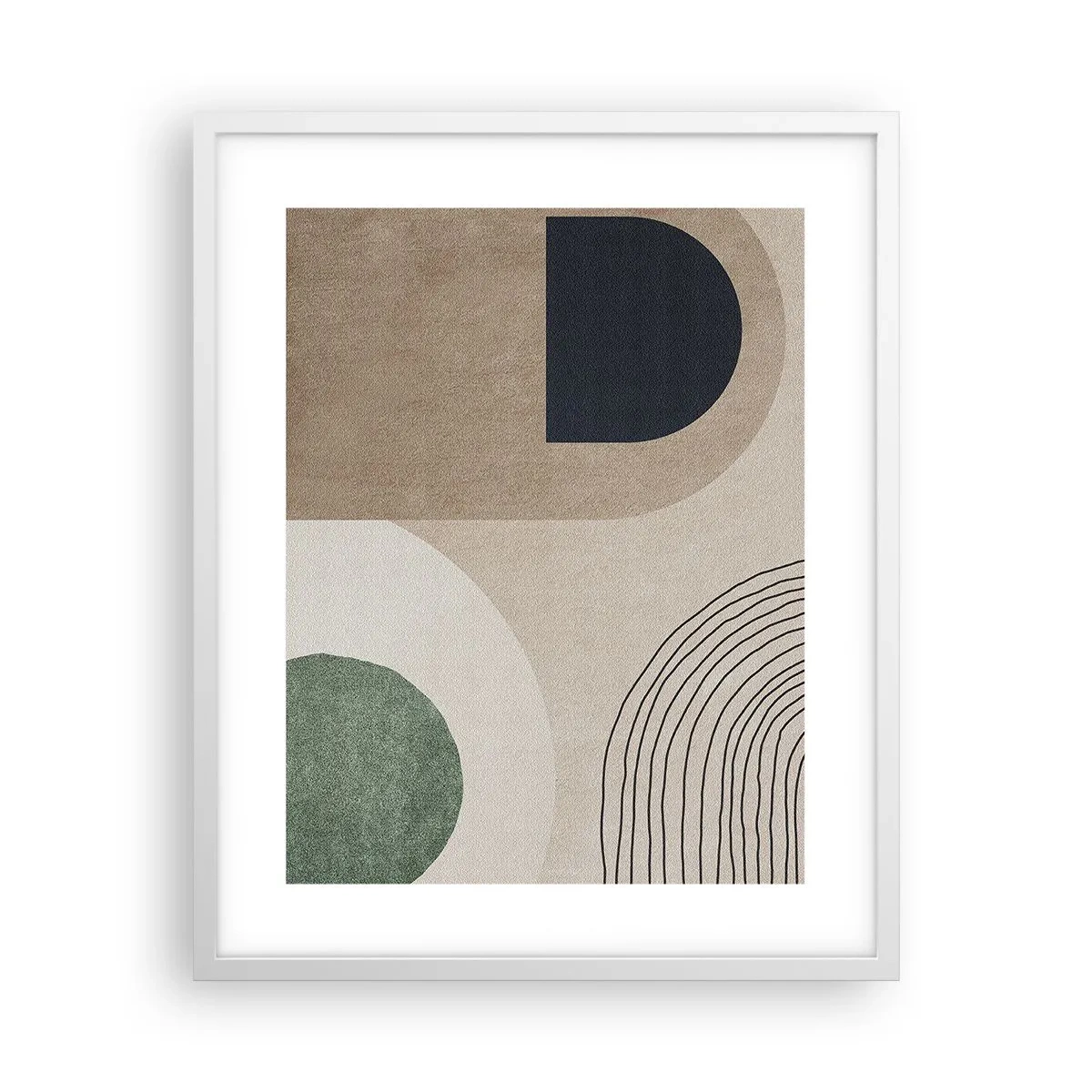 Plakat i hvid ramme - Blidheden i en oval - 40x50 cm