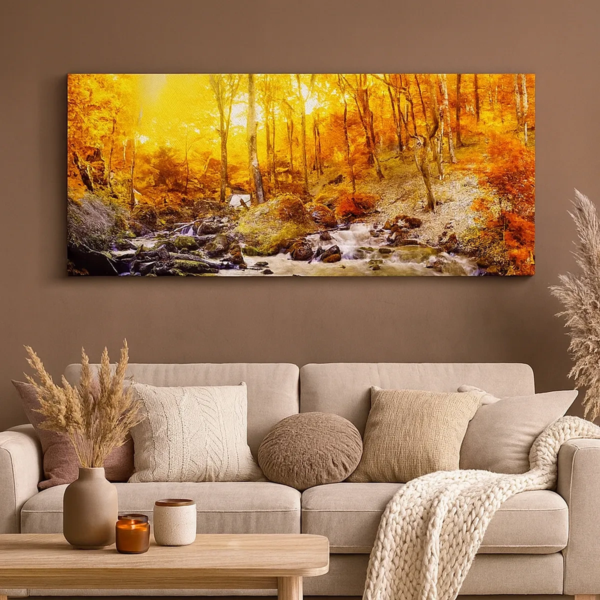 Lærredstryk - Billede på lærred - Sten indfattet i guld og platin - 30x30 cm