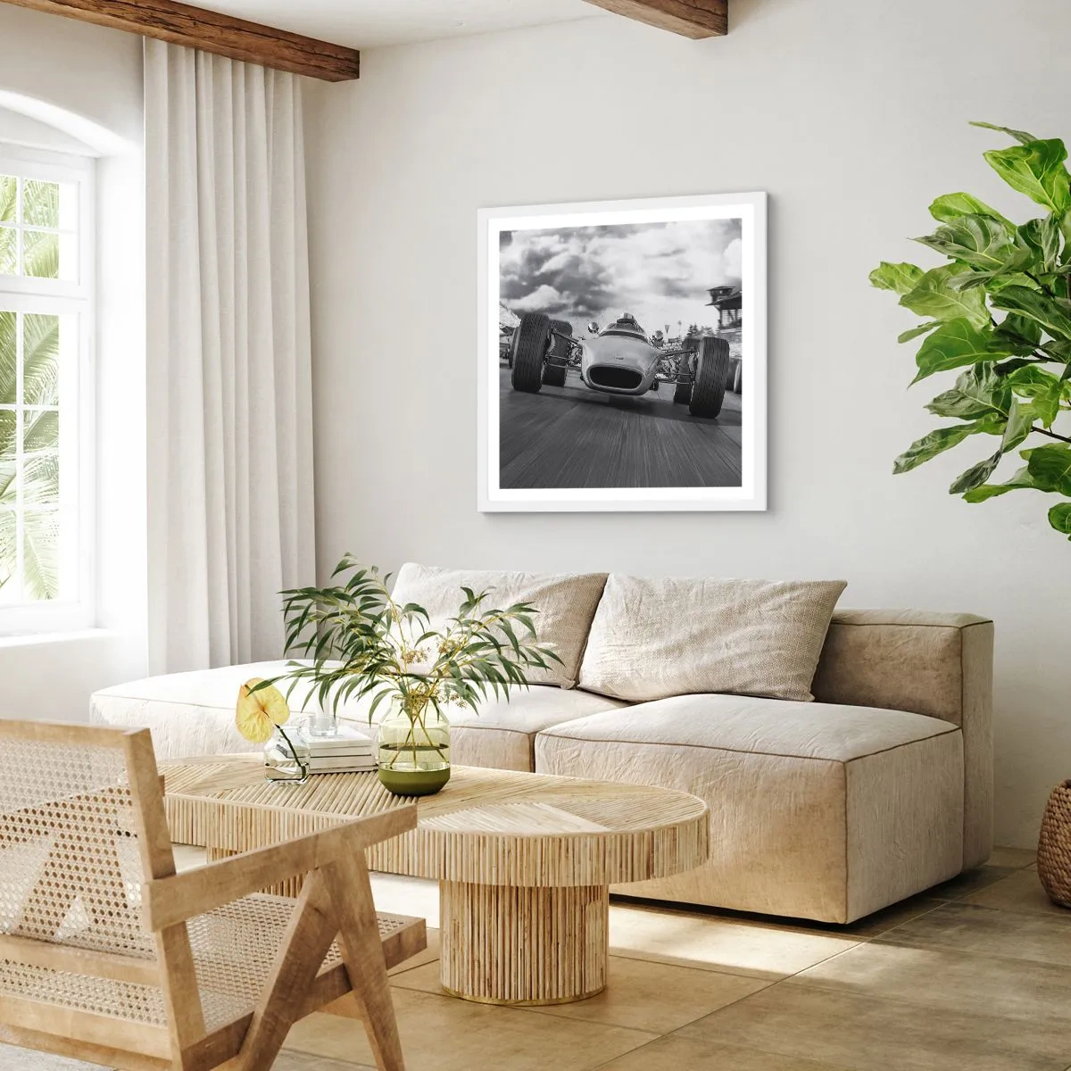 Plakat i hvid ramme - Der er kraft! - 30x30 cm