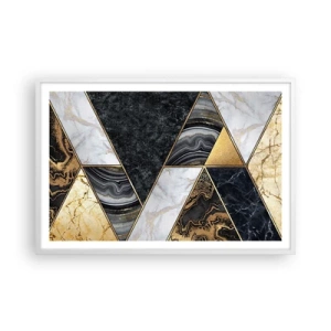 Plakat i hvid ramme - Sten for sten - 91x61 cm