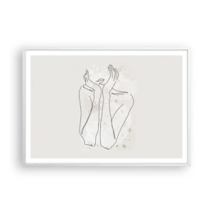 Plakat i hvid ramme - En drømmende stund - 100x70 cm