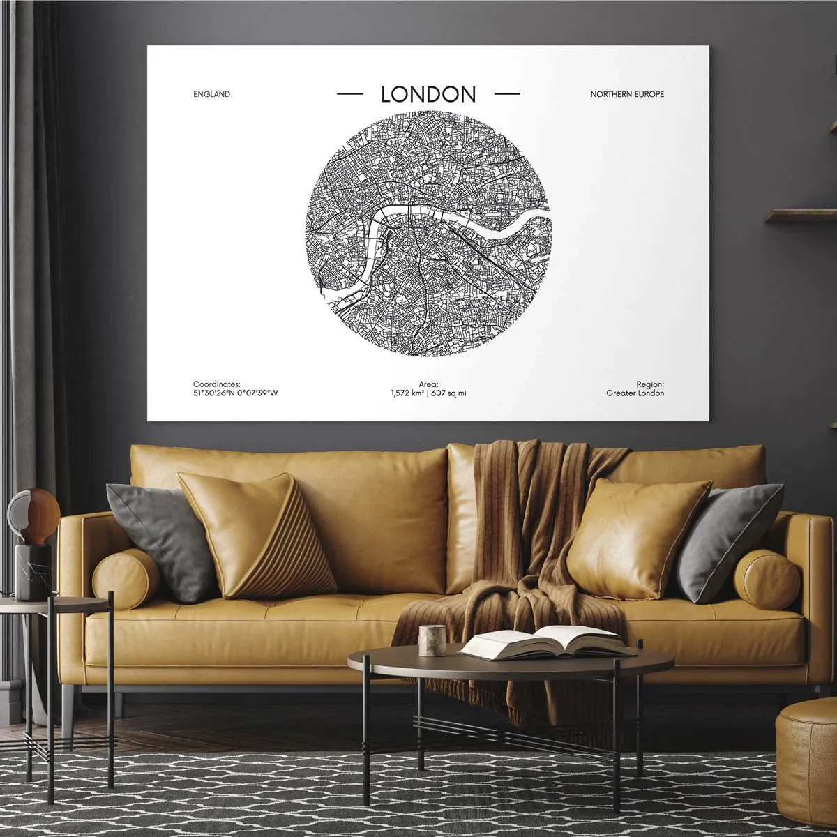 Billede på glas - Londons anatomi - 100x70 cm