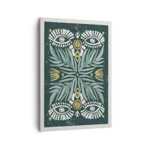 Lærredstryk - Billede på lærred - Som en folkeudskæring - 50x70 cm