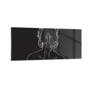 Billede på glas - Skønhed blomstrer i stilhed - 100x40 cm