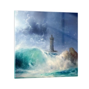 Billede på glas - På vagt mod elementerne - 40x40 cm