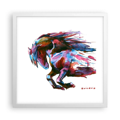 Plakat i hvid ramme - I henrykkelse - 40x40 cm