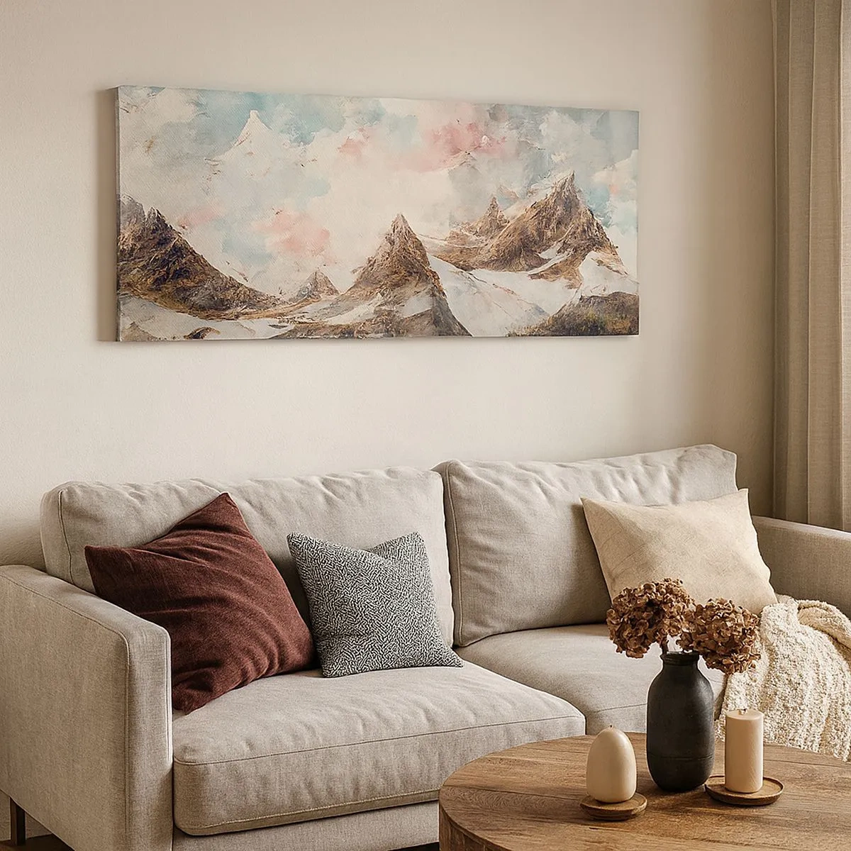 Lærredstryk - Billede på lærred - Stenede knive - 100x40 cm
