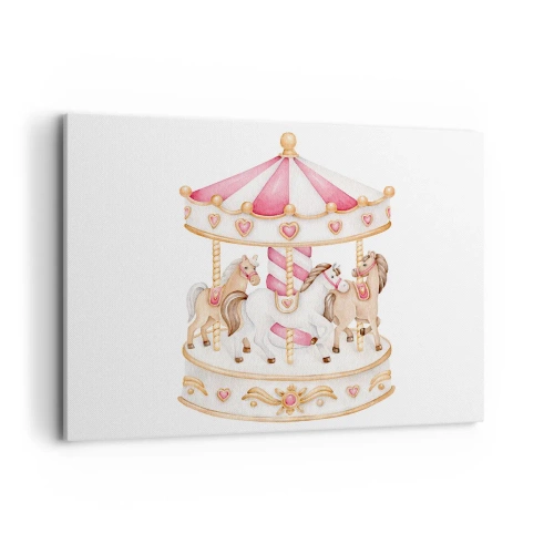 Lærredstryk - Billede på lærred - Barndommens søde verden - 100x70 cm