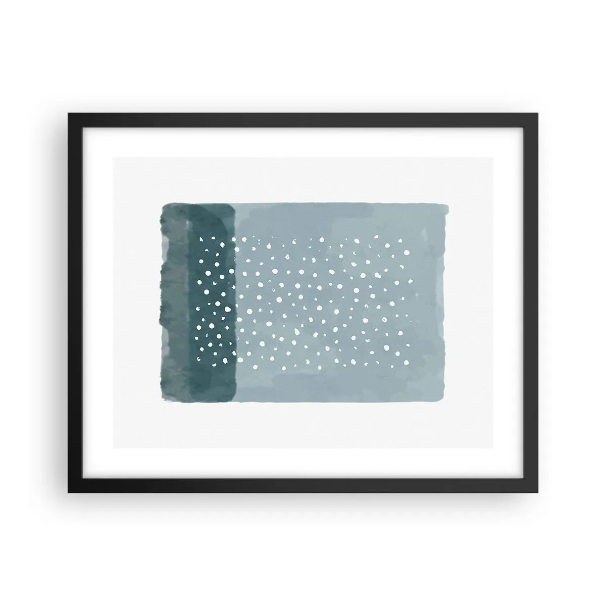 Plakat i sort ramme - Dyrket i blåt - 50x40 cm