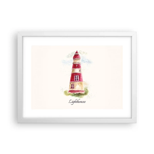 Plakat i hvid ramme - Altid vejret omkring - 40x30 cm