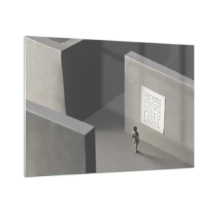 Billede på glas - Men hvor er jeg? - 100x70 cm