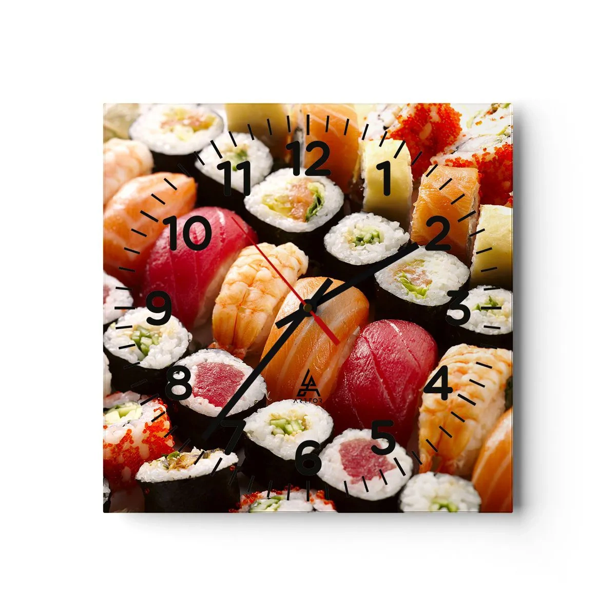 Vægur, Uret - Asiens farver og smag - 40x40 cm