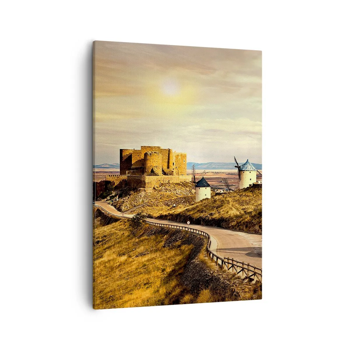 Lærredstryk - Billede på lærred - Don Quixote er ved at dukke op - 50x70 cm