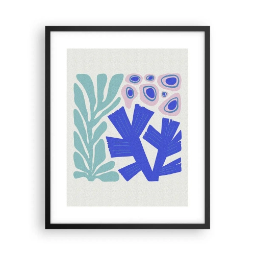 Plakat i sort ramme - Undervands have - 40x50 cm